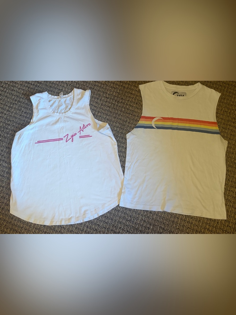 Zyia White Tank Tops Small